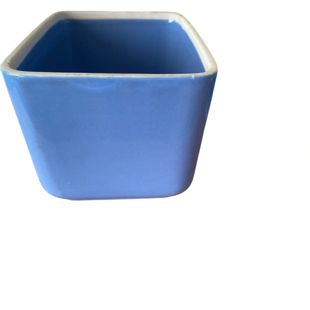 Westinghouse Hall Vintage Blue‎ Ceramic Refrigerator Container, 4